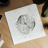 Sand Dollar I by Chris Paschke. Shown as a detailed flat fine art print, highlighting archival giclee quality. Available as an archival giclee rolled canvas, fine art paper, or poster print. SKU 66534a.