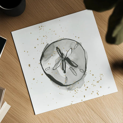 Sand Dollar II by Chris Paschke. Shown as a detailed flat fine art print, highlighting archival giclee quality. Available as an archival giclee rolled canvas, fine art paper, or poster print. SKU 66535a.