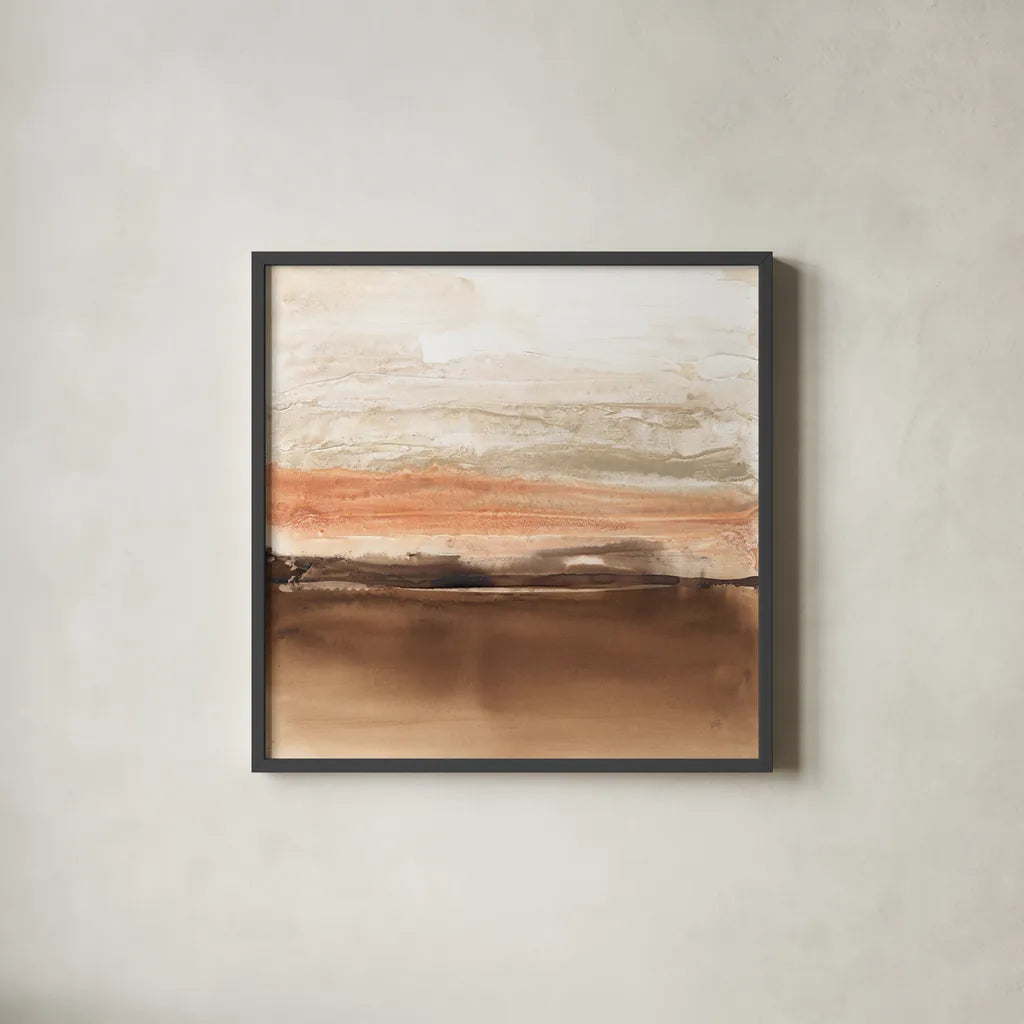 Sand Shadows II by Chris Paschke. Shown in a sleek black glass frame for a contemporary gallery look. Available as an archival giclee rolled canvas, fine art paper, or poster print. SKU 78556a.