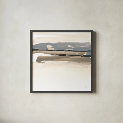 Sand to Sky I by Chris Paschke. Shown in a sleek black glass frame for a contemporary gallery look. Available as an archival giclee rolled canvas, fine art paper, or poster print. SKU 92765a.