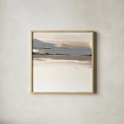 Sand to Sky II by Chris Paschke. Shown in a natural wood glass frame for a timeless modern aesthetic. Available as an archival giclee rolled canvas, fine art paper, or poster print. SKU 92766a.