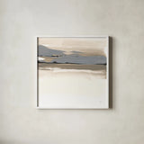Sand to Sky II by Chris Paschke. Shown in a crisp white glass frame for a clean and minimalist style. Available as an archival giclee rolled canvas, fine art paper, or poster print. SKU 92766a.