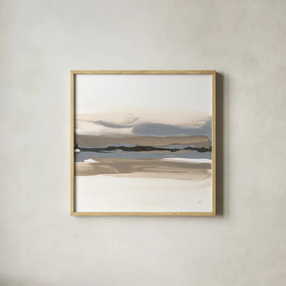 Sand to Sky IV by Chris Paschke. Shown in a natural wood glass frame for a timeless modern aesthetic. Available as an archival giclee rolled canvas, fine art paper, or poster print. SKU 92768a.