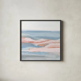 Sandbar III by Chris Paschke. Shown in a sleek black glass frame for a contemporary gallery look. Available as an archival giclee rolled canvas, fine art paper, or poster print. SKU 85535a.
