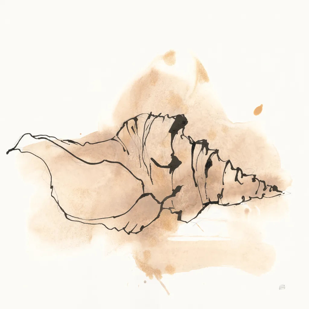 Sandy Conch III by Chris Paschke. SKU 89511a. Archival Giclee Fine art print for wall decor.