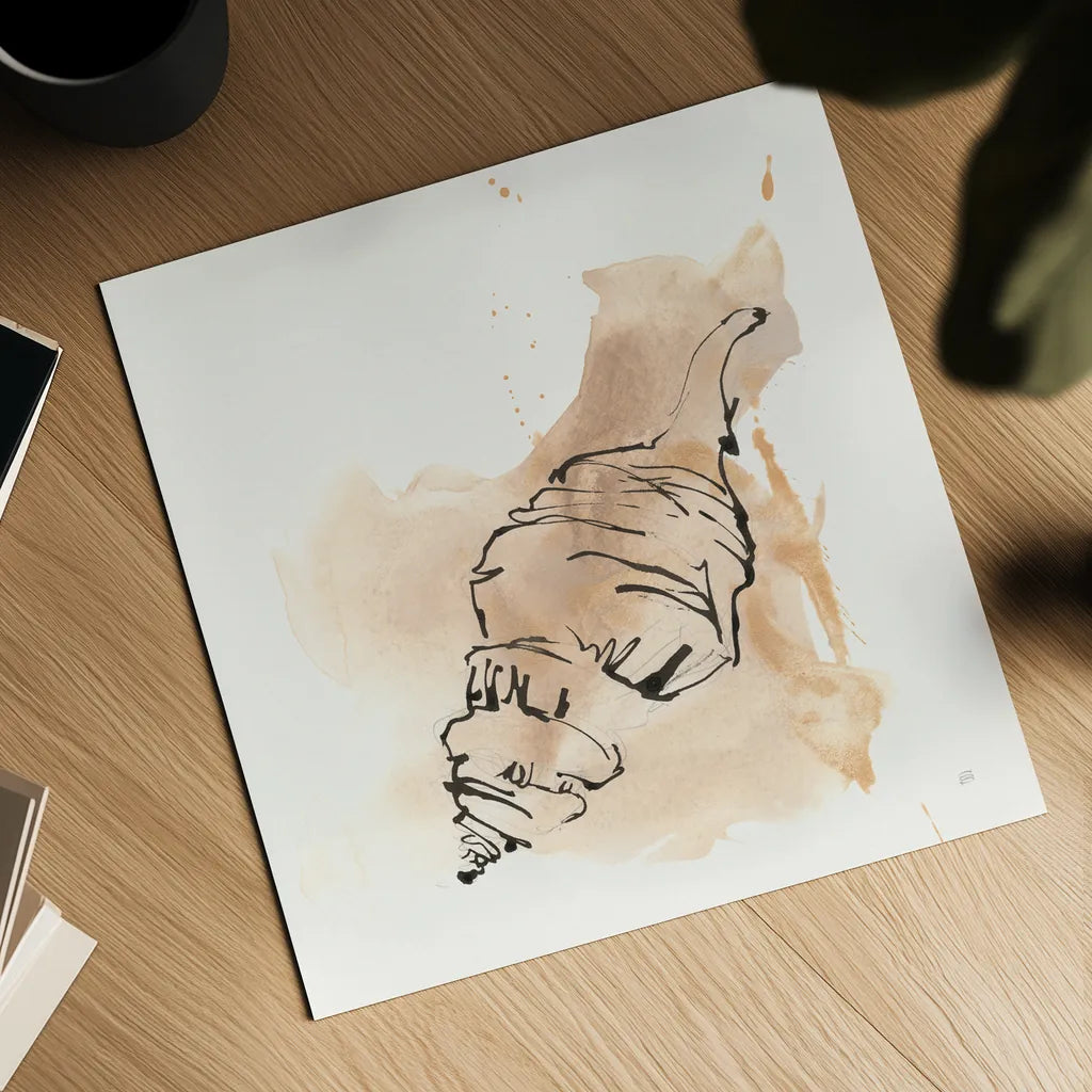 Sandy Conch IV by Chris Paschke. Shown as a detailed flat fine art print, highlighting archival giclee quality. Available as an archival giclee rolled canvas, fine art paper, or poster print. SKU 89512a.