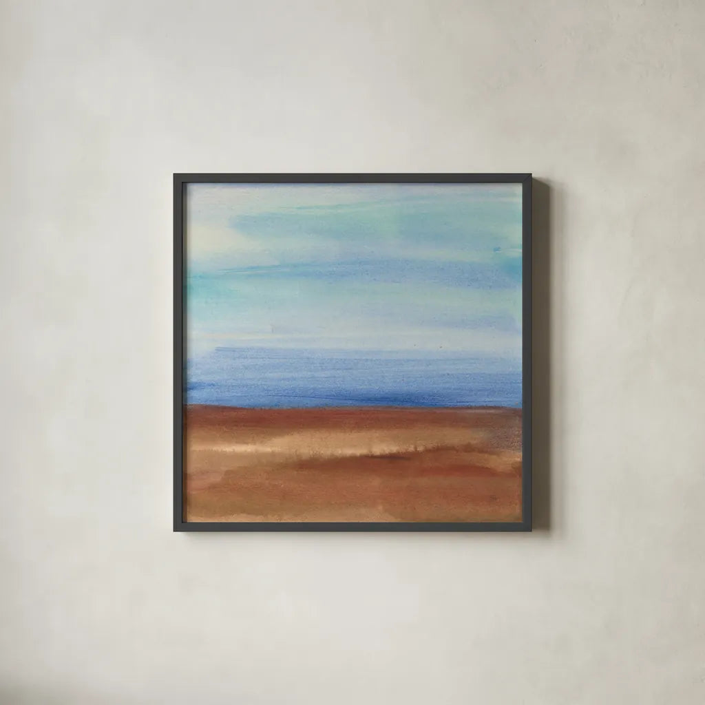 Sandy Ridge I by Chris Paschke. Shown in a sleek black glass frame for a contemporary gallery look. Available as an archival giclee rolled canvas, fine art paper, or poster print. SKU 65477a.