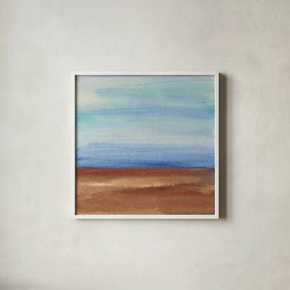 Sandy Ridge I by Chris Paschke. Shown in a crisp white glass frame for a clean and minimalist style. Available as an archival giclee rolled canvas, fine art paper, or poster print. SKU 65477a.