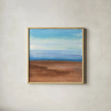 Sandy Ridge II by Chris Paschke. Shown in a natural wood glass frame for a timeless modern aesthetic. Available as an archival giclee rolled canvas, fine art paper, or poster print. SKU 65478a.