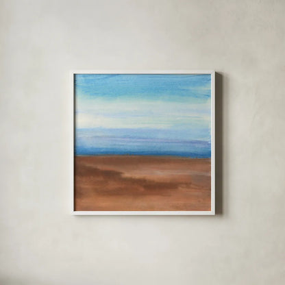 Sandy Ridge II by Chris Paschke. Shown in a crisp white glass frame for a clean and minimalist style. Available as an archival giclee rolled canvas, fine art paper, or poster print. SKU 65478a.