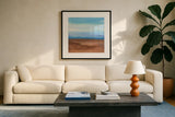 Sandy Ridge II by Chris Paschke. Displayed in a glass frame with matte in a clean modern living room. Available as an archival giclee rolled canvas, fine art paper, or poster print. SKU 65478a.