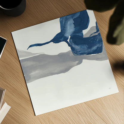 Sapphire and Gray I by Chris Paschke. Shown as a detailed flat fine art print, highlighting archival giclee quality. Available as an archival giclee rolled canvas, fine art paper, or poster print. SKU 34712a.