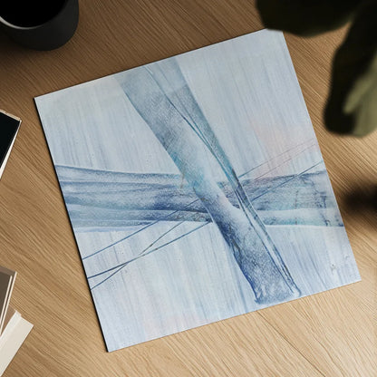 Scraped Blue II by Chris Paschke. Shown as a detailed flat fine art print, highlighting archival giclee quality. Available as an archival giclee rolled canvas, fine art paper, or poster print. SKU 99908a.