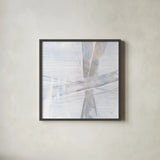 Scraped Sand I by Chris Paschke. Shown in a sleek black glass frame for a contemporary gallery look. Available as an archival giclee rolled canvas, fine art paper, or poster print. SKU 99905a.