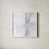 Scraped Sand I by Chris Paschke. Shown in a crisp white glass frame for a clean and minimalist style. Available as an archival giclee rolled canvas, fine art paper, or poster print. SKU 99905a.