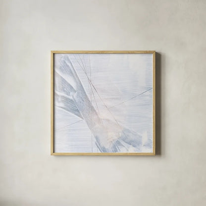 Scraped Sand II by Chris Paschke. Shown in a natural wood glass frame for a timeless modern aesthetic. Available as an archival giclee rolled canvas, fine art paper, or poster print. SKU 99906a.