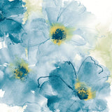 Seashell Cosmos II Blue and Yellow by Chris Paschke. SKU 31296a. Archival Giclee Fine art print for wall decor.