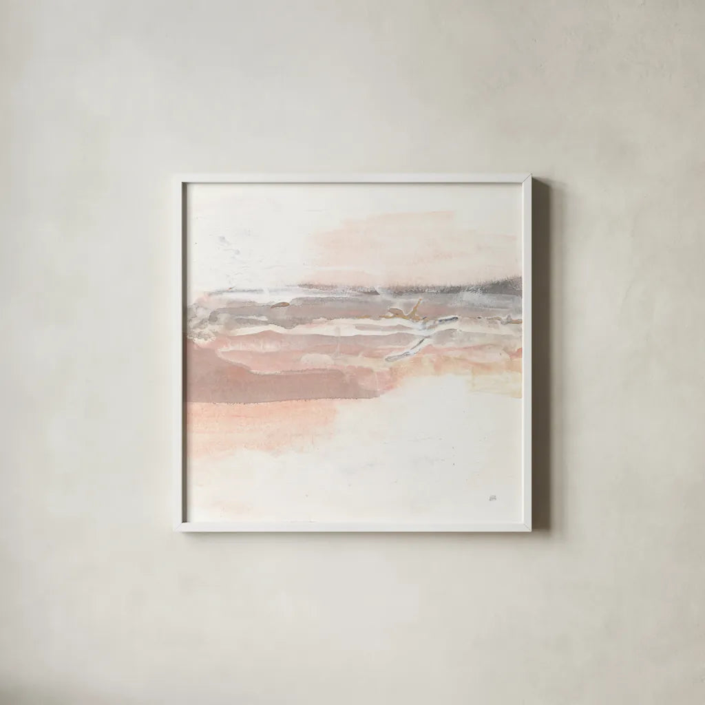 Secondary Abstractions I by Chris Paschke. Shown in a crisp white glass frame for a clean and minimalist style. Available as an archival giclee rolled canvas, fine art paper, or poster print. SKU 71889a.