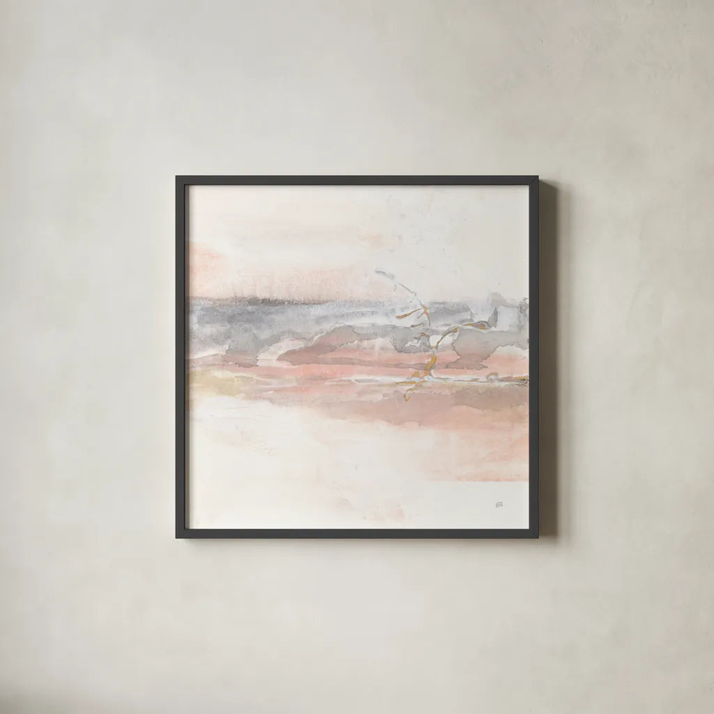 Secondary Abstractions II by Chris Paschke. Shown in a sleek black glass frame for a contemporary gallery look. Available as an archival giclee rolled canvas, fine art paper, or poster print. SKU 71890a.