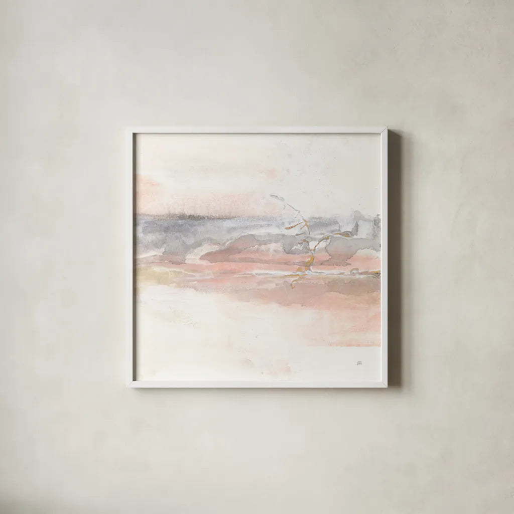 Secondary Abstractions II by Chris Paschke. Shown in a crisp white glass frame for a clean and minimalist style. Available as an archival giclee rolled canvas, fine art paper, or poster print. SKU 71890a.