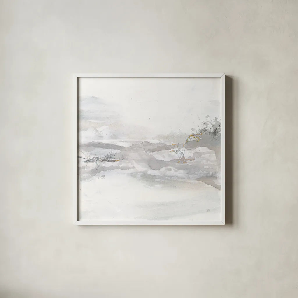 Secondary Abstractions III by Chris Paschke. Shown in a crisp white glass frame for a clean and minimalist style. Available as an archival giclee rolled canvas, fine art paper, or poster print. SKU 71891a.