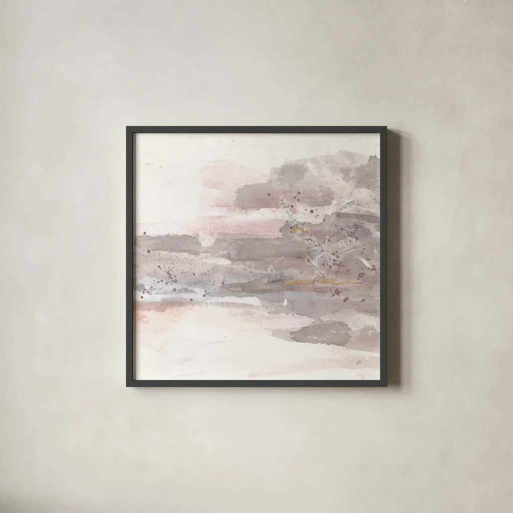 Secondary Abstractions V by Chris Paschke. Shown in a sleek black glass frame for a contemporary gallery look. Available as an archival giclee rolled canvas, fine art paper, or poster print. SKU 71893a.