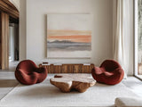 Secondary Palette II by Chris Paschke. Shown as extra-large giant wall art in a modern living room. Available as an archival giclee rolled canvas, fine art paper, or poster print. SKU 71900a.