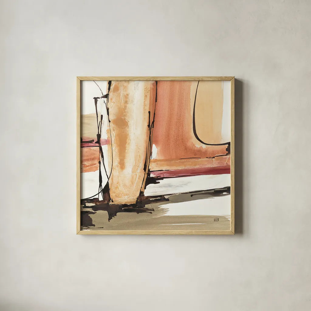 Sedona I by Chris Paschke. Shown in a natural wood glass frame for a timeless modern aesthetic. Available as an archival giclee rolled canvas, fine art paper, or poster print. SKU 19484a.