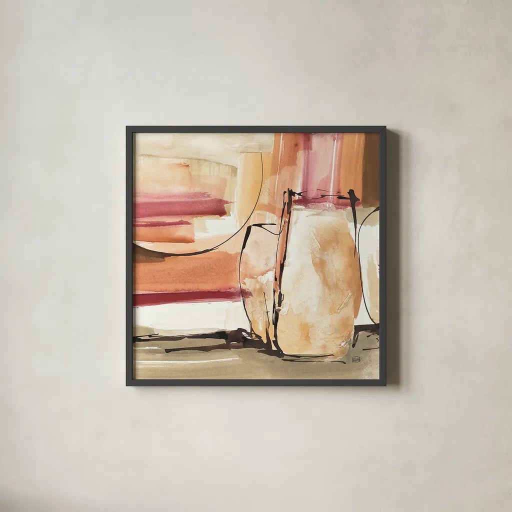 Sedona II by Chris Paschke. Shown in a sleek black glass frame for a contemporary gallery look. Available as an archival giclee rolled canvas, fine art paper, or poster print. SKU 19485a.