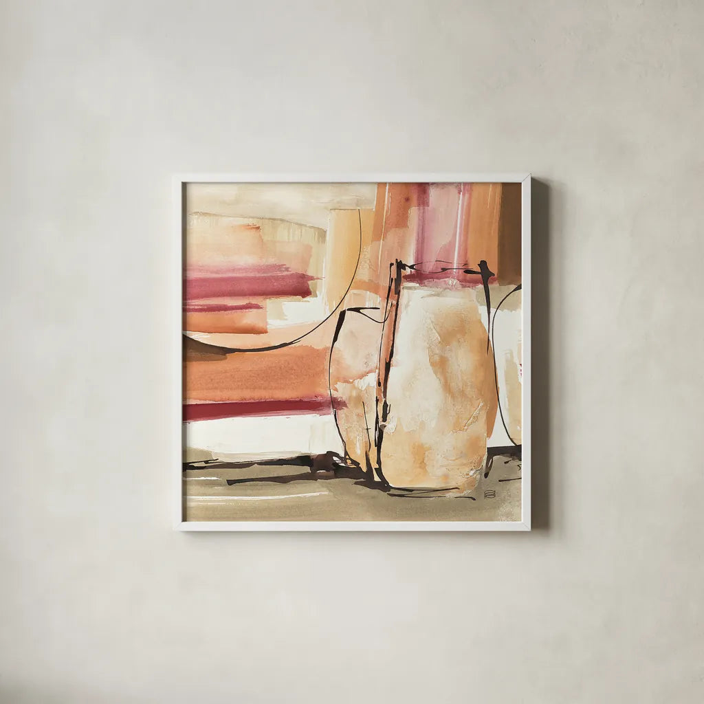 Sedona II by Chris Paschke. Shown in a crisp white glass frame for a clean and minimalist style. Available as an archival giclee rolled canvas, fine art paper, or poster print. SKU 19485a.