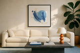 Serenity Mirage I by Chris Paschke. Displayed in a glass frame with matte in a clean modern living room. Available as an archival giclee rolled canvas, fine art paper, or poster print. SKU 85753a.