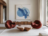 Serenity Mirage II by Chris Paschke. Shown as extra-large giant wall art in a modern living room. Available as an archival giclee rolled canvas, fine art paper, or poster print. SKU 85754a.