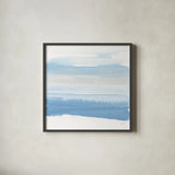 Serenity Sea III by Chris Paschke. Shown in a sleek black glass frame for a contemporary gallery look. Available as an archival giclee rolled canvas, fine art paper, or poster print. SKU 85757a.
