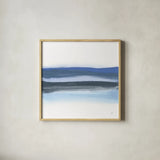 Shaded Blues II by Chris Paschke. Shown in a natural wood glass frame for a timeless modern aesthetic. Available as an archival giclee rolled canvas, fine art paper, or poster print. SKU 74375a.