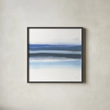 Shaded Blues III by Chris Paschke. Shown in a sleek black glass frame for a contemporary gallery look. Available as an archival giclee rolled canvas, fine art paper, or poster print. SKU 74376a.
