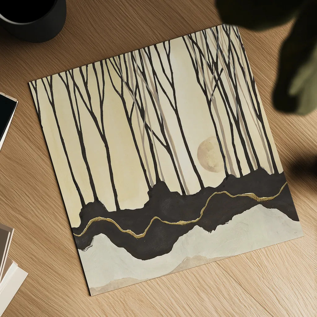 Silhouette V by Chris Paschke. Shown as a detailed flat fine art print, highlighting archival giclee quality. Available as an archival giclee rolled canvas, fine art paper, or poster print. SKU 33315a.