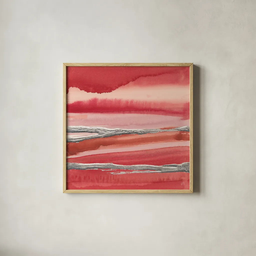 Silver Marsh by Chris Paschke. Shown in a natural wood glass frame for a timeless modern aesthetic. Available as an archival giclee rolled canvas, fine art paper, or poster print. SKU 26754a.