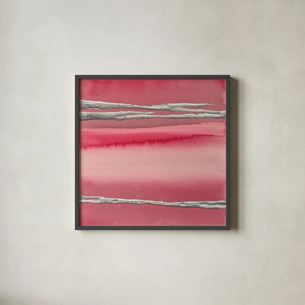 Silver Rose I by Chris Paschke. Shown in a sleek black glass frame for a contemporary gallery look. Available as an archival giclee rolled canvas, fine art paper, or poster print. SKU 26740a.