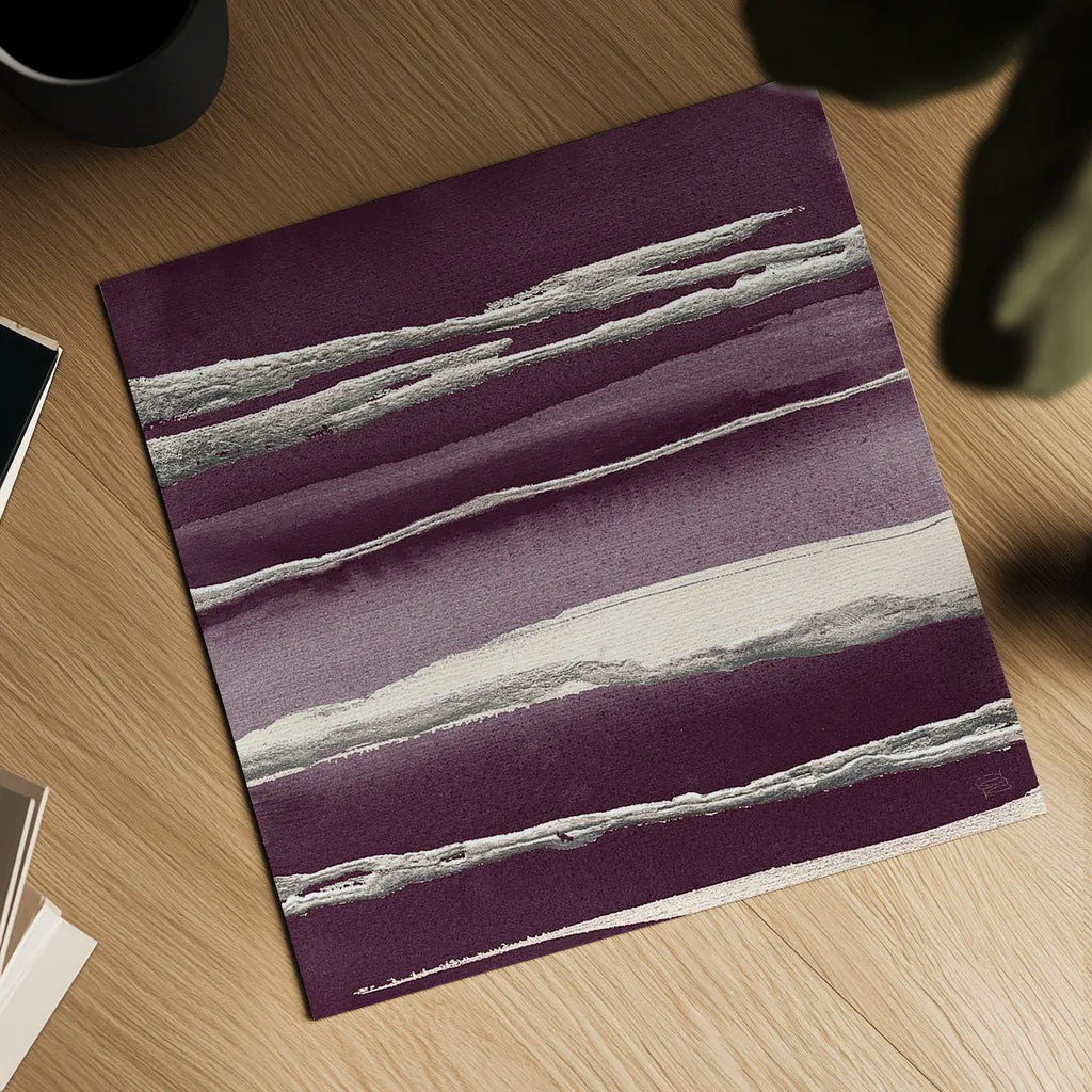 Silver Rose I Purple by Chris Paschke. Shown as a detailed flat fine art print, highlighting archival giclee quality. Available as an archival giclee rolled canvas, fine art paper, or poster print. SKU 27432a.