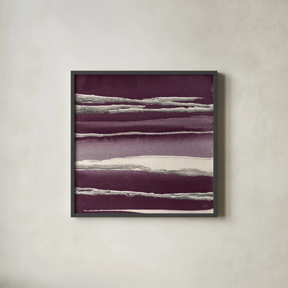 Silver Rose I Purple by Chris Paschke. Shown in a sleek black glass frame for a contemporary gallery look. Available as an archival giclee rolled canvas, fine art paper, or poster print. SKU 27432a.