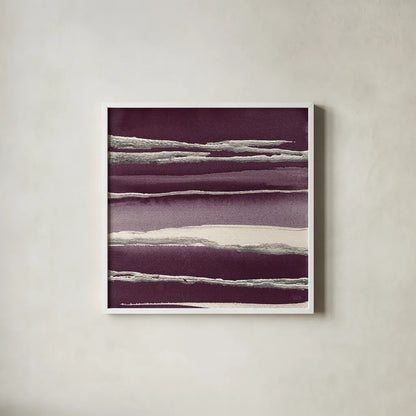 Silver Rose I Purple by Chris Paschke. Shown in a crisp white glass frame for a clean and minimalist style. Available as an archival giclee rolled canvas, fine art paper, or poster print. SKU 27432a.