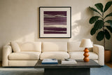 Silver Rose I Purple by Chris Paschke. Displayed in a glass frame with matte in a clean modern living room. Available as an archival giclee rolled canvas, fine art paper, or poster print. SKU 27432a.