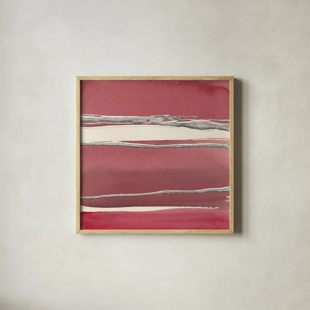 Silver Rose II by Chris Paschke. Shown in a natural wood glass frame for a timeless modern aesthetic. Available as an archival giclee rolled canvas, fine art paper, or poster print. SKU 26741a.