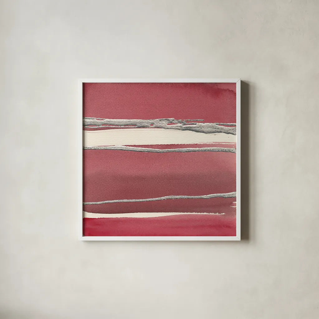 Silver Rose II by Chris Paschke. Shown in a crisp white glass frame for a clean and minimalist style. Available as an archival giclee rolled canvas, fine art paper, or poster print. SKU 26741a.