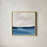 Silver Sea I by Chris Paschke. Shown in a natural wood glass frame for a timeless modern aesthetic. Available as an archival giclee rolled canvas, fine art paper, or poster print. SKU 84580a.