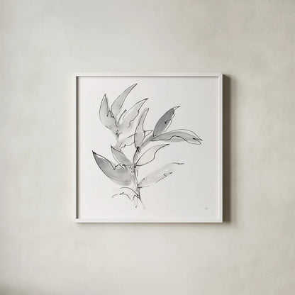 Simple Grey I by Chris Paschke. Shown in a crisp white glass frame for a clean and minimalist style. Available as an archival giclee rolled canvas, fine art paper, or poster print. SKU 92781a.