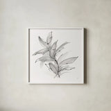 Simple Grey II by Chris Paschke. Shown in a crisp white glass frame for a clean and minimalist style. Available as an archival giclee rolled canvas, fine art paper, or poster print. SKU 92782a.