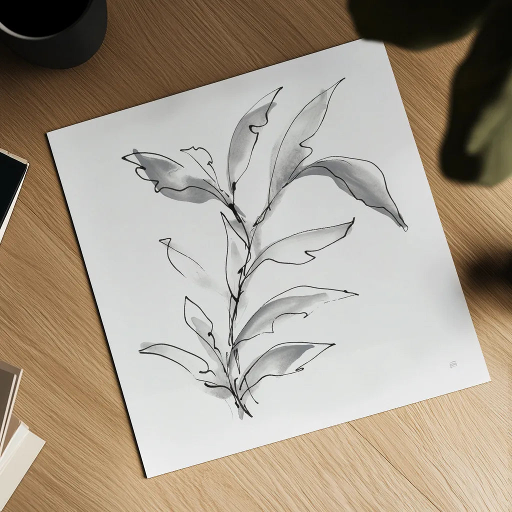 Simple Grey IV by Chris Paschke. Shown as a detailed flat fine art print, highlighting archival giclee quality. Available as an archival giclee rolled canvas, fine art paper, or poster print. SKU 92784a.