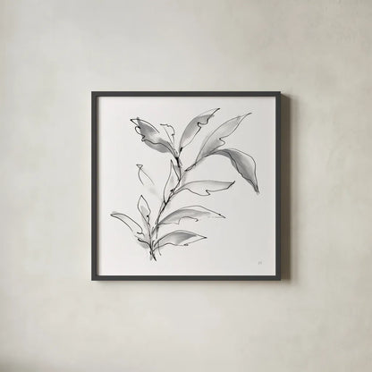 Simple Grey IV by Chris Paschke. Shown in a sleek black glass frame for a contemporary gallery look. Available as an archival giclee rolled canvas, fine art paper, or poster print. SKU 92784a.