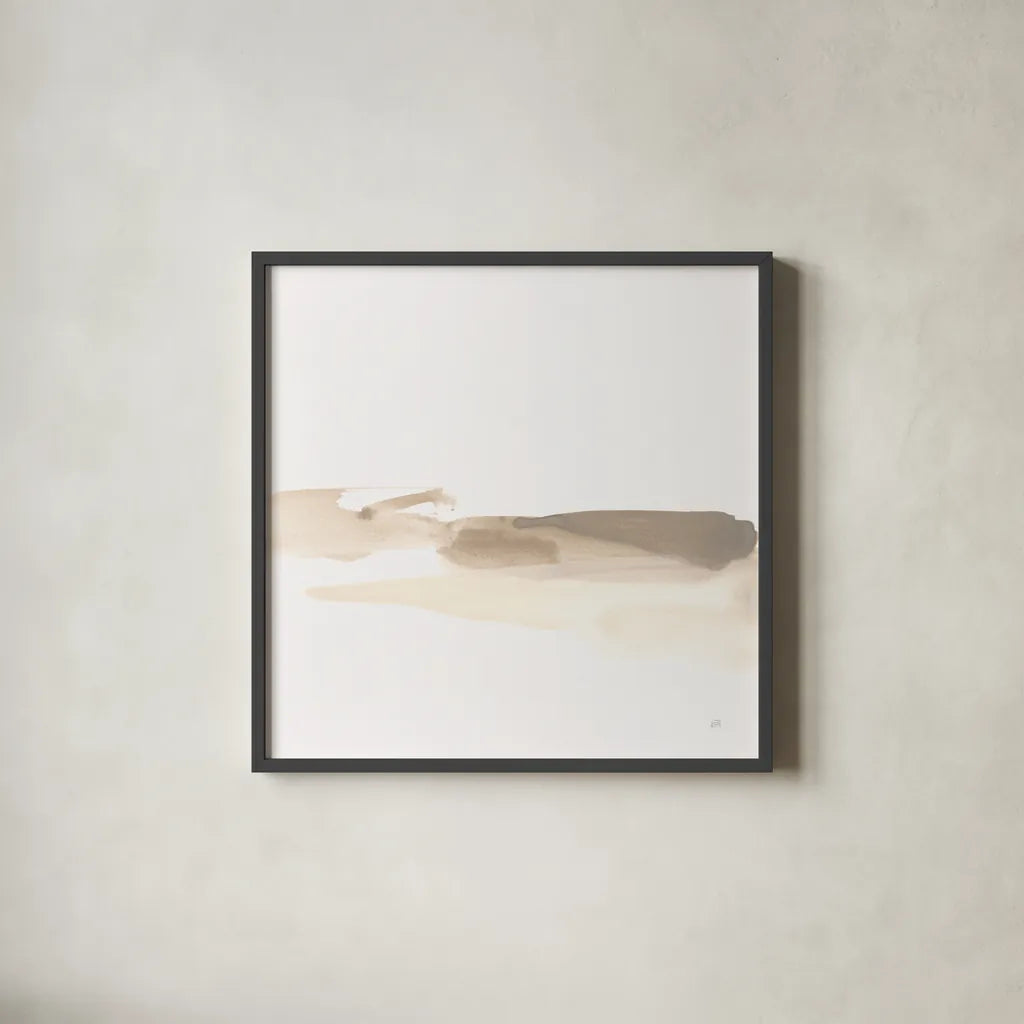 Simple Stroke I by Chris Paschke. Shown in a sleek black glass frame for a contemporary gallery look. Available as an archival giclee rolled canvas, fine art paper, or poster print. SKU 92757a.